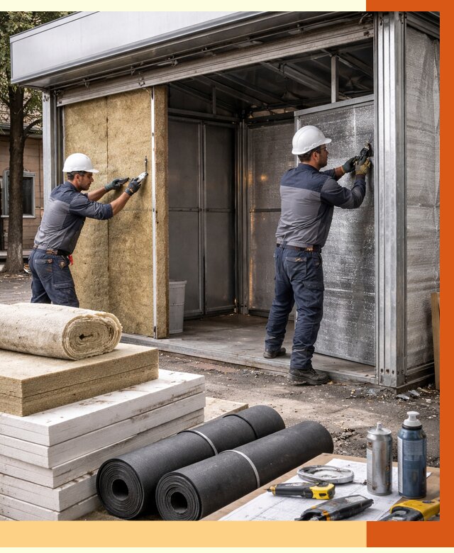 Утепление павильона шаурма в Южном-Сахалинске под ключ от 1240 руб. за м² | ТепломастерЮжн